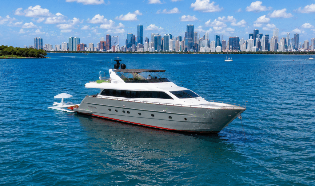 Charter 103' yacht in miami, private yacht charter miami PYCM