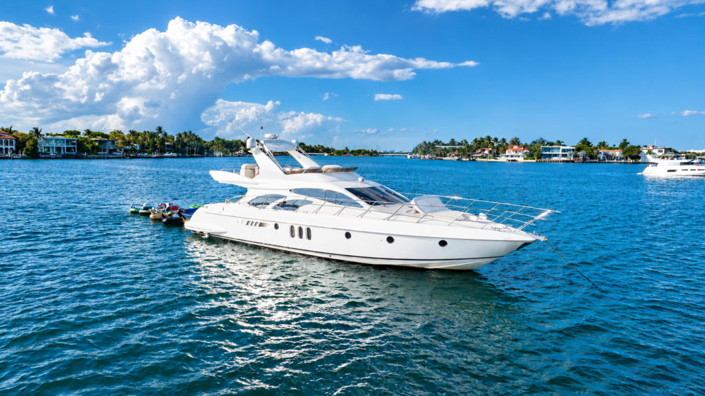 65'Azimut private yacht charter miami