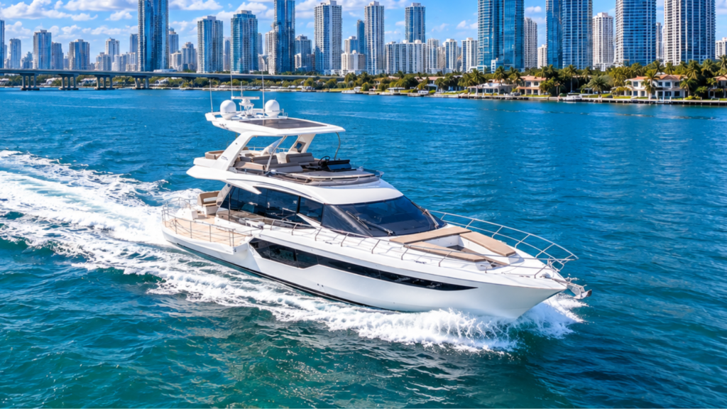 63' Galeon private yacht charter miami